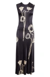 JOHANNA ORTIZ JOHANNA ORTIZ ORIENTAL CHRONICLES SLIM SATIN MAXI DRESS