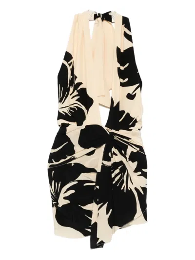Johanna Ortiz Oriental Dreams Mini Dress In Neutral