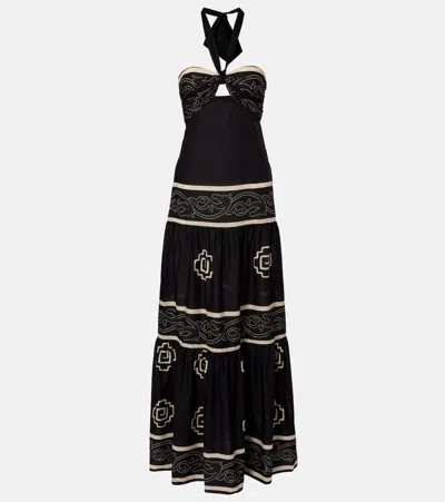 Johanna Ortiz Orilla Del Mar Cotton Poplin Maxi Dress