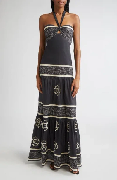 JOHANNA ORTIZ JOHANNA ORTIZ ORILLA DEL MAR HALTER MAXI DRESS