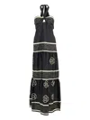 Johanna Ortiz Orilla Del Mar Halter-neck Tiered Maxi Dress In Black