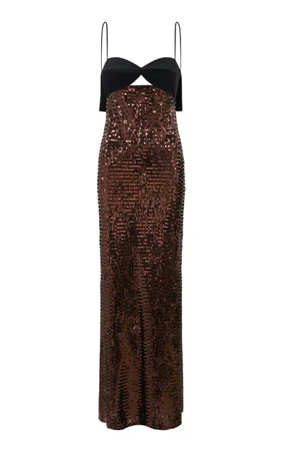 Johanna Ortiz Ornaments In Motion Embellished Maxi Dress In Multi