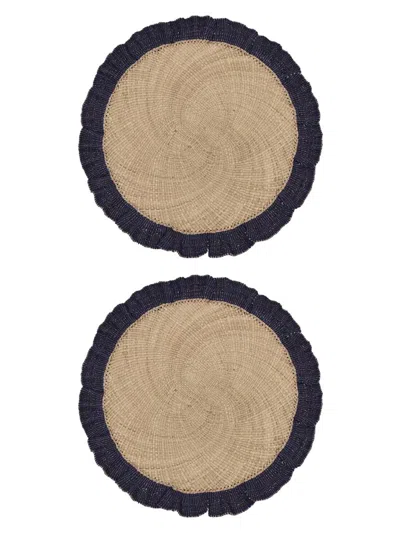 Johanna Ortiz Orpua Placemats 2-piece Set In Blue