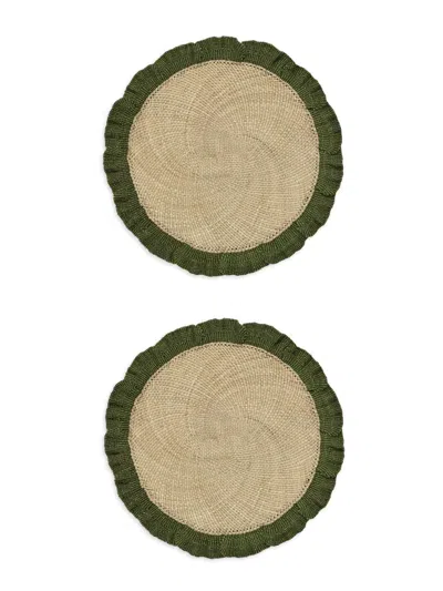 Johanna Ortiz Orpua Placemats 2-piece Set In Green