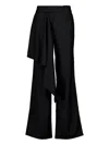 Johanna Ortiz Outlaw Drape-detail Trousers In Black