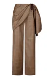 Johanna Ortiz Outlaw Wool Pants In Tan
