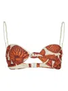 Johanna Ortiz Oyster Shell-print Bikini Top In Multi