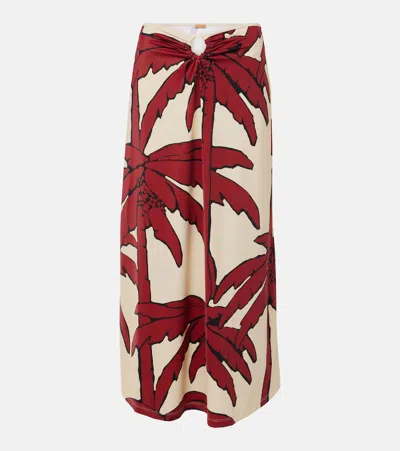 Johanna Ortiz Bedruckter Midirock Palms Breath Of Life In Multicolor