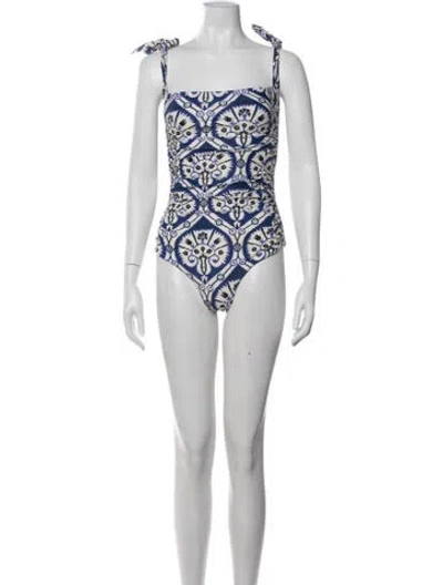 Pre-owned Johanna Ortiz Patterned One-piece In Blue