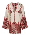 Johanna Ortiz Desert Scout Printed Linen Mini Dress In Multi