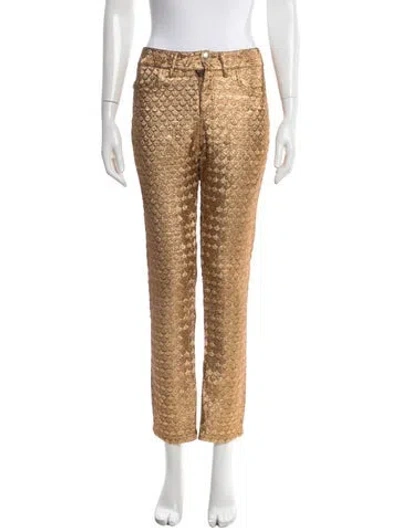 Pre-owned Johanna Ortiz Patterned Straight Leg Pants In Multi