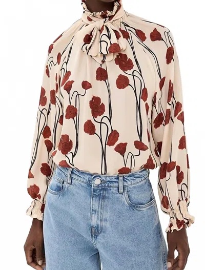 Johanna Ortiz Petalos Rojos Top In Ecru In Neutral