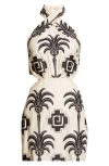 Johanna Ortiz Pintaderas Halter Neck Mini Dress In Multi