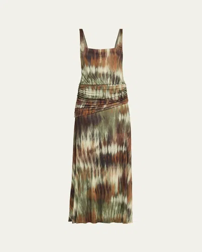 Johanna Ortiz Plant Of Joy Draped Jersey Sleeveless Maxi Dress In Multi