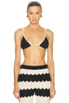 Johanna Ortiz Playa Del Rio Triangle Bikini Top In Black