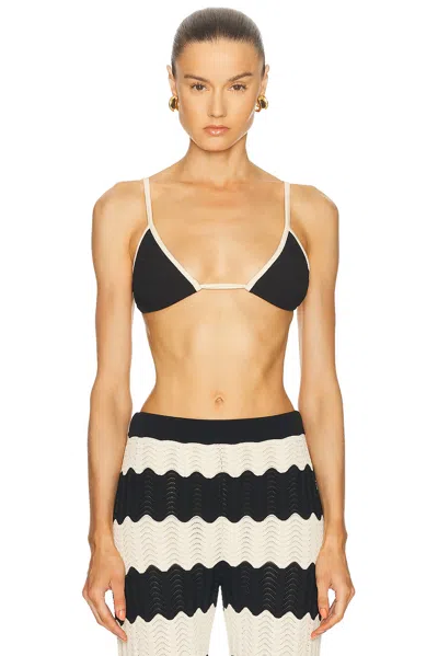 Johanna Ortiz Playa Del Rio Bikini Top In Black
