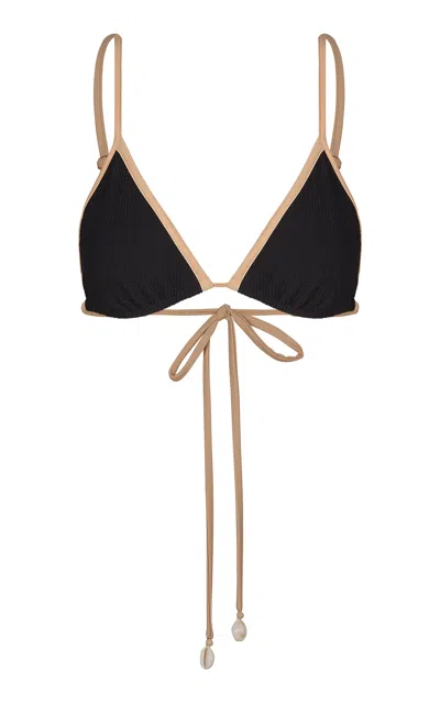 Johanna Ortiz Playa Del Río String Bikini Top In Black