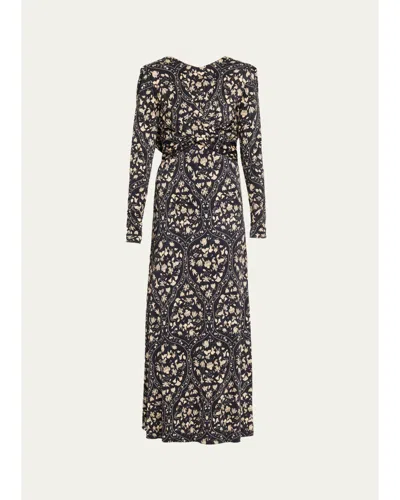 Johanna Ortiz Playful Grace Ankle Dress In Black