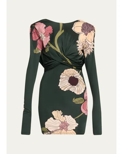 Johanna Ortiz Playful Grace Jersey Mini Dress In Green