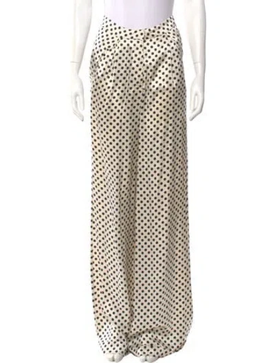 Pre-owned Johanna Ortiz Polka Dot Print Wide Leg Pants In Multi