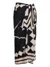 Johanna Ortiz Polo Rhombs Pareo Skirt In Black