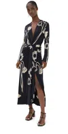 Johanna Ortiz Poppy Oasis Plunging Maxi Dress In Papaver Somniferum/black/sand