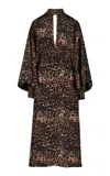 Johanna Ortiz Post Treasured Silk Maxi Dress In Animal