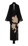 Johanna Ortiz Post Treasured Silk Maxi Dress In Black
