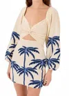 Johanna Ortiz The Power Of The Sea Dress In Ecru Blue In Multi