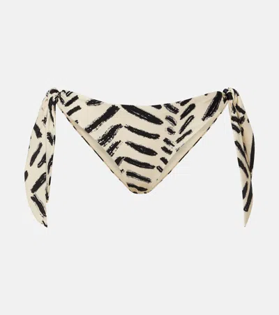 Johanna Ortiz Printed Bikini Bottoms In Nude
