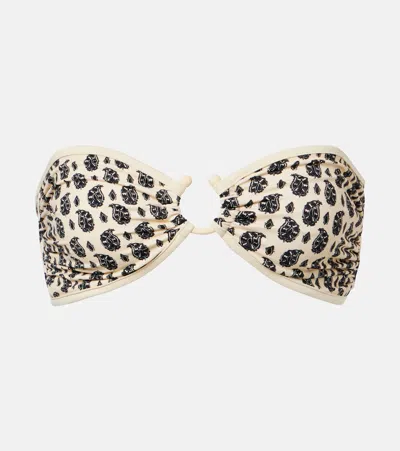 Johanna Ortiz Printed Bikini Top In Multi