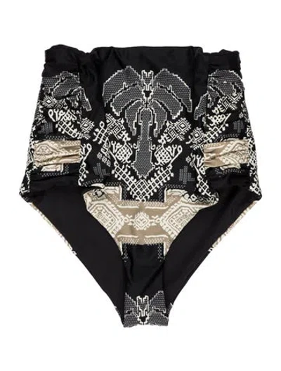 Pre-owned Johanna Ortiz Printed Bottoms W/ Tags In Black