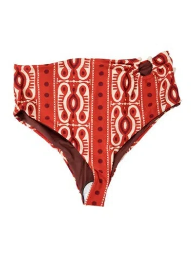 Pre-owned Johanna Ortiz Printed Bottoms W/ Tags In Orange