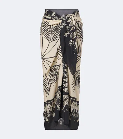 Johanna Ortiz Solar Drift Printed Cotton-voile Pareo In Multi