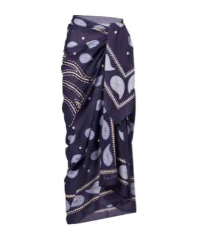 Johanna Ortiz Printed Cotton Beach Cover-up In Brown