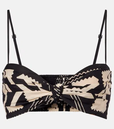 JOHANNA ORTIZ PRINTED COTTON BRA TOP