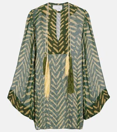 Johanna Ortiz Printed Cotton Kaftan In Green