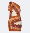 Johanna Ortiz Sun Traveller Printed Cotton-voile Mini Dress In Brown