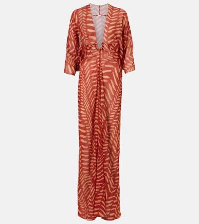 Johanna Ortiz Sensory Tapestry Printed Recycled Georgette Coverup In Purple