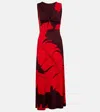 Johanna Ortiz Deep Heart Twisted Cutout Ankle Dress In Red