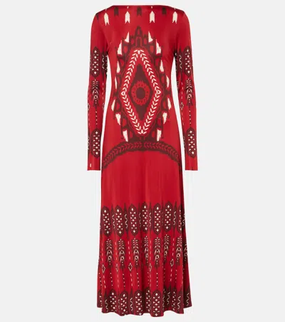 JOHANNA ORTIZ PRINTED JERSEY MIDI DRESS