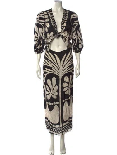 Pre-owned Johanna Ortiz Printed Long Dress
