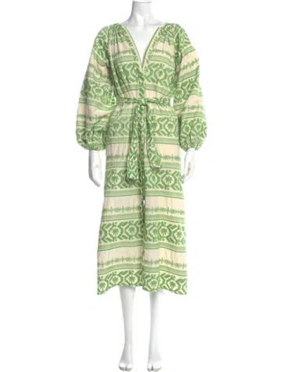 Pre-owned Johanna Ortiz Printed Long Dress In Multi