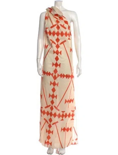 Pre-owned Johanna Ortiz Printed Long Dress In Multi