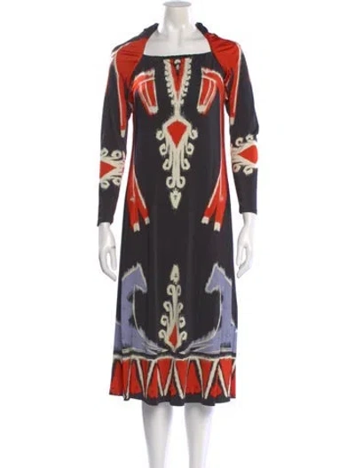 Pre-owned Johanna Ortiz Printed Midi Length Dress In Multi