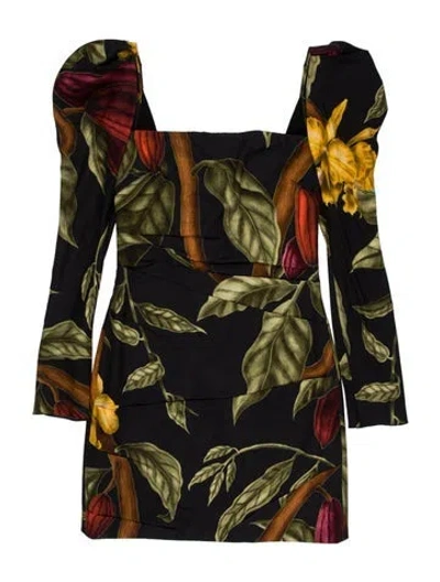 Pre-owned Johanna Ortiz Printed Mini Dress In Green