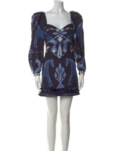 Pre-owned Johanna Ortiz Printed Mini Dress In Multi