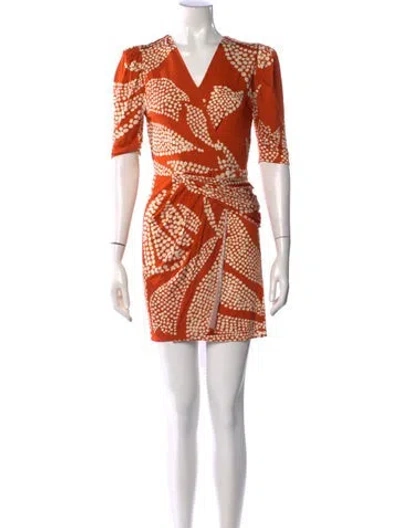 Pre-owned Johanna Ortiz Printed Mini Dress In Orange