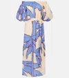 Johanna Ortiz Harbor Hues Ankle Dress In Multicoloured