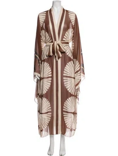 Pre-owned Johanna Ortiz Printed Robe In Multi